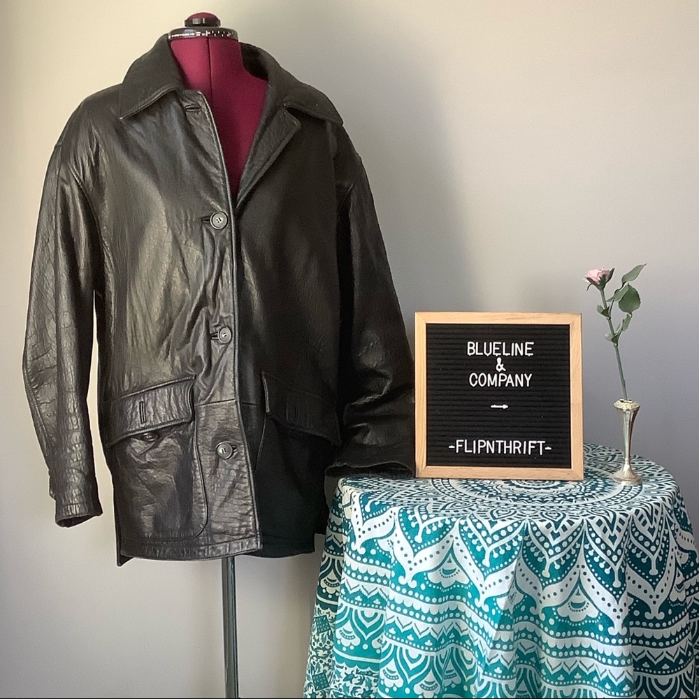 🎉HP🎉 BLUELINE & COMPANY Leather Jacket🧥 - Picture 1 of 8